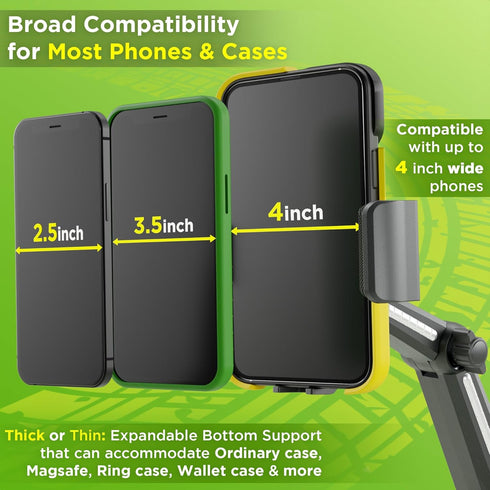 Truck Phone Holder Mount Heavy Duty Cell Phone Holder for Truck Dashboard Windshield, Compact 10.3 inch Arm, Super Suction Cup & Stable, Compatibl...